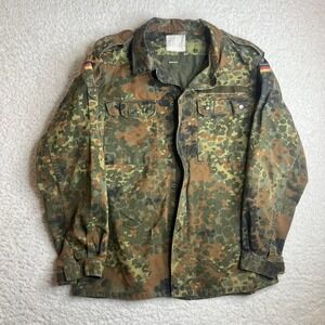 80s German army flecktarn field jacket military issue camo vintage M